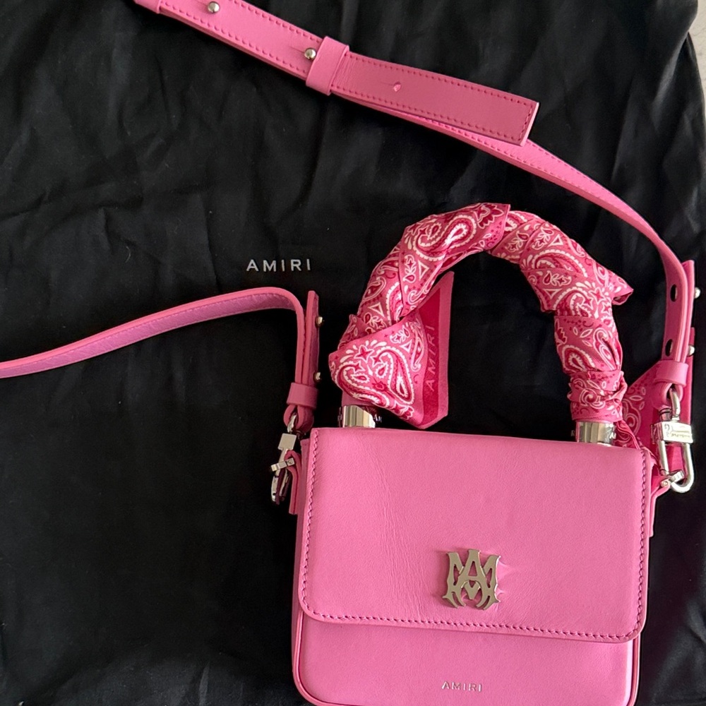 AMIRI Pink Mini Bag with Bandana Handle